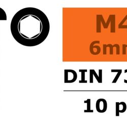 Viti testa tonda a brugola 4x6mm 10pz in acciaio - SUGF-0103-009