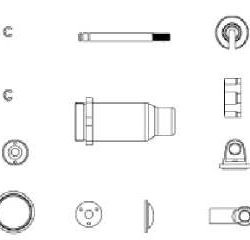 CORPO AMMORTIZZATORE   TS4PLUS 1pz CON STELO E PLASTICHE - THUPD7651