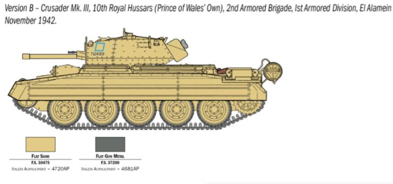 Crusader Mk.III El Alamein 1/35 con equipaggio - ITA6592 - immagine 4