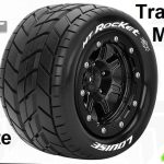 Gomme stradali MFT MT-Rocket Traxxas Maxx 2pz incollate su cerchi - SULR-T3328SB
