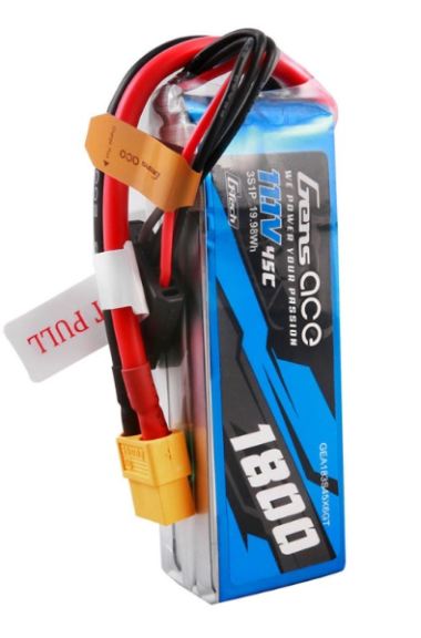 Lipo 11,1v 1800mAh 45C 3S1P XT60 G-Tech Gens Ace - GEN183S45X6GT - immagine 3