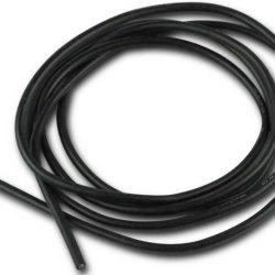 CAVO AL SILICONE NERO   0,75mm LUNGO 1mt 18AWG - CND600161