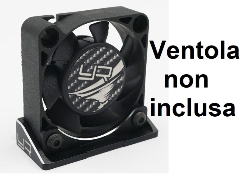 Supporto su auto nero per ventole da 30mm e 40mm in alluminio - GPEDYA-0650BK