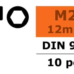 Viti testa a brugola 2x12mm 10pz in acciaio - SUGF-0100-003