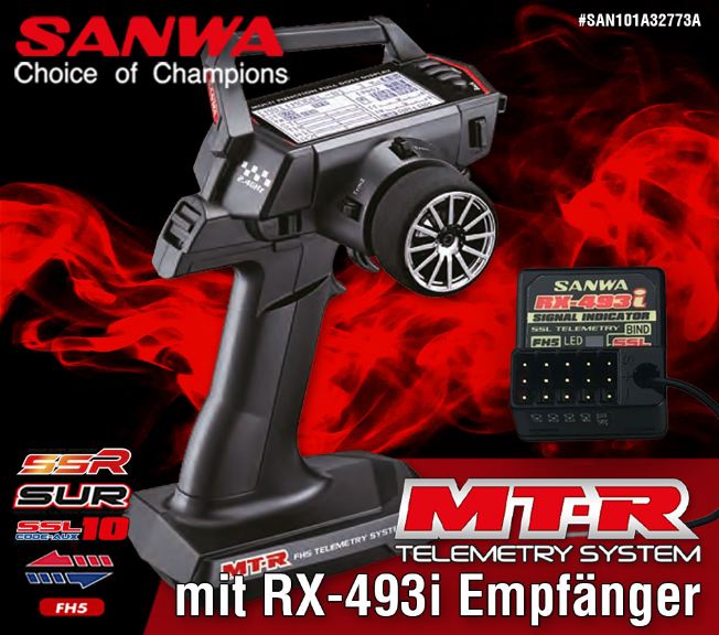 Radio Sanwa MT-R 4ch con ricevente RX-493i MTR - SCO101A32773A