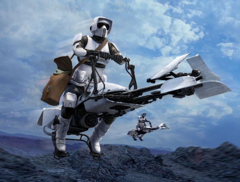 Speeder Bike Star Wars The Mandalorian 1/12 - REV6786 - immagine 8