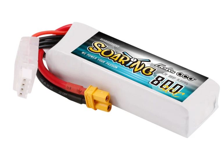 LiPo Soaring 3s 11,1v 800mAh 30C XT30 63gr 72x24x17mm - GEN8003S30X3 - immagine 3