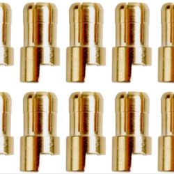 CONNETTORI DORATI MASCHIO  6mm 10pz - CNDAM-611-10M