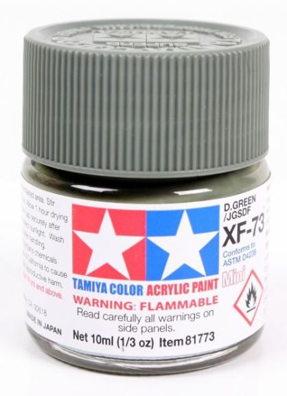 Colore acrilico XF-73 Darkgreen/Jgsdf 1pz da 10ml opaco - TAM81773-1PZ