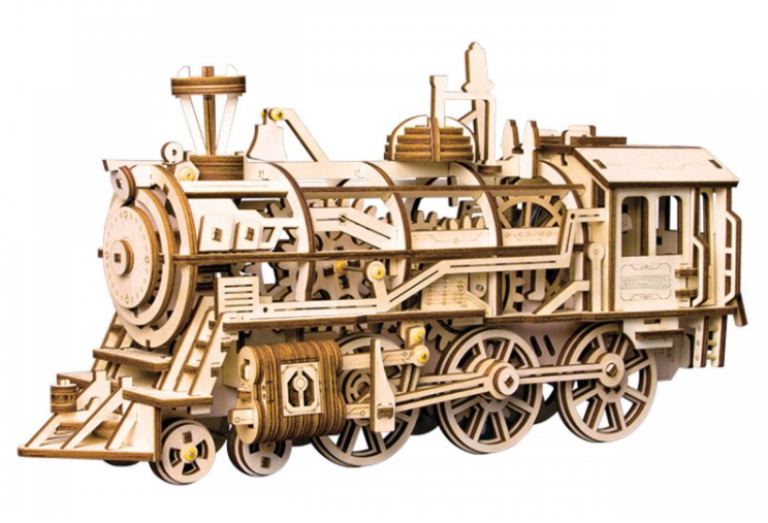 Locomotiva in legno da montare lunga 370mm 349 pezzi - PCHC2000