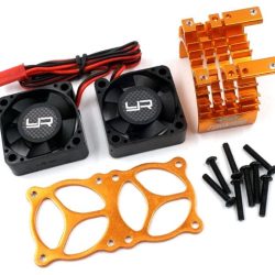 Dissipatore orange per motori 540/550 con 2 ventole Tornado da 30mm - GPEDYA-0643OR
