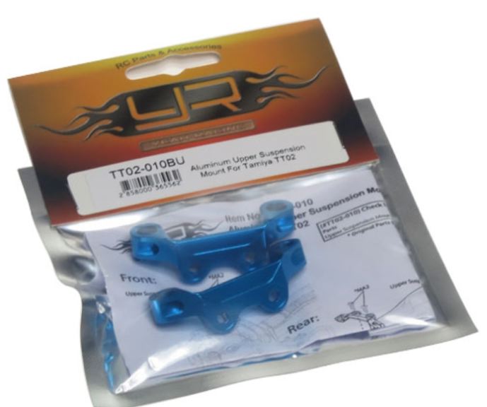SUPPORTI SUPERIORI BRACCI TT02 IN ALLUMINIO BLU - GPEDTT02-010B - immagine 3