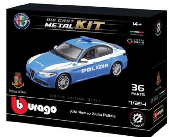 Kit di montaggio Alfa Giulia Polizia 1/24 - BUR18-25129