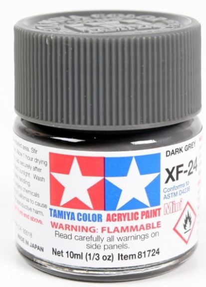 Colore acrilico XF-24 Dark Grey 6pz da 10ml opaco - TAM81724