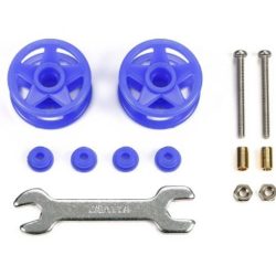 Doppie Rotelle Plast. 19-19mm Blu Mini4wd - TAM15532