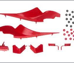 CONVOGLIATORI D'ARIA     F2004 IN NYLON ROSSI - KYO-DFT429