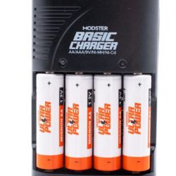 Caricabatterie con 4 stlo AA 2200mAh NiMh Basic Charger - RBT-MD10225