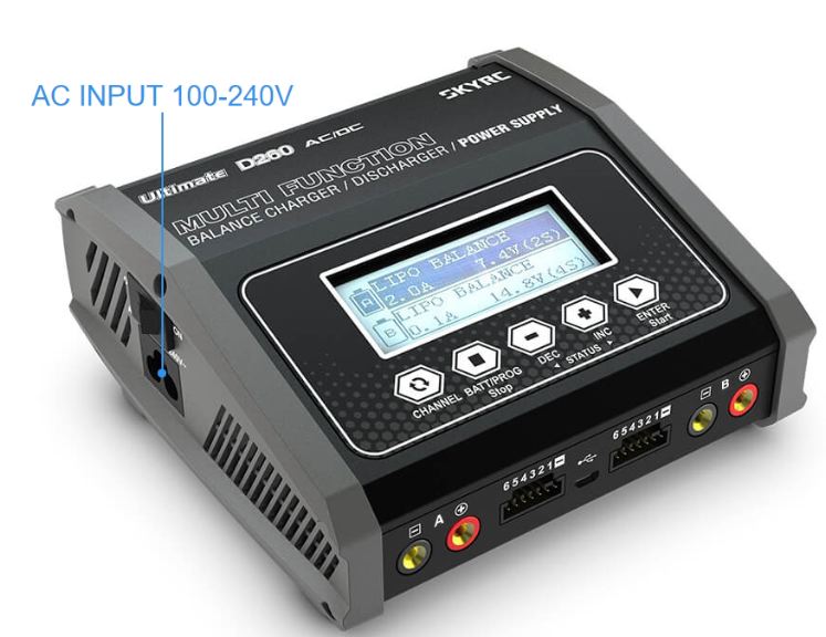 Caricabatterie D260 a 2 uscite 12/220v LiPo 1-6s 14A 260W - RBT-SK100157 - immagine 10