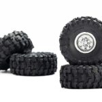 SCX30 Gomme e cerchi cromati 4pz Baja Pro X Axial 1/30 - HORPRO1025110