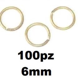 Anello in ottone da 6mm 100pz - M32820