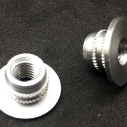 DADI IN ALLUMINIO M6       5pz DA INCOLLARE SU FIBRA O LEGNO - PCHX0373