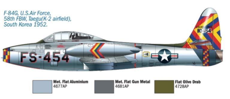 F-84E/G Thunderjet 1/72 F84E/G 5a Aerobrigata Verona Villafranca 1953 - ITA1321 - immagine 4