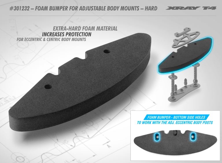 Paraurti in spugna hard T4 per colonnine regolabili - HUD301232 - immagine 2