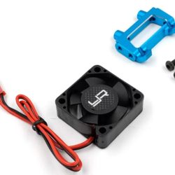 Supporto anteriore in alluminio con ventola blu per Tamiya XV-01 - GPEDTAXV-006B