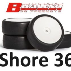 Gomme slick cerchio bianco pieno Shore36 4pz 1/10 2023 per asfalto - PICBR-EP36D