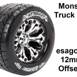 Gomme MT-Rocket 2.8 Offset 0 2pz 1/10 cerchi cromati - SULR-T3201SC