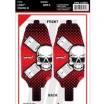 Upgrade RC protezione rossa adesiva per telaio Losi Micro-B 2pz - PROUPG-14060