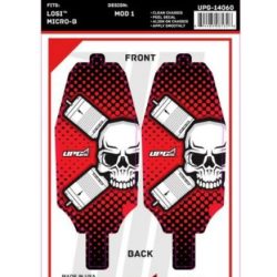 Upgrade RC protezione rossa adesiva per telaio Losi Micro-B 2pz - PROUPG-14060