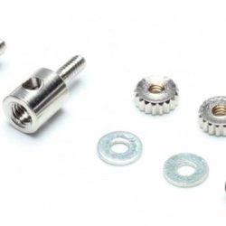 Morsetti fermabarre da 2,1mm 2pz con dadi fissaggio manuali - PCHX0306