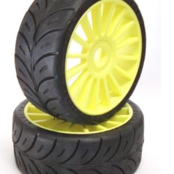 Gomme rally game bagnato estremo 1/8 su cerchi gialli o neri - SPR1025-7