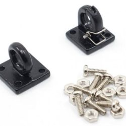 Ganci di traino neri 2pz con quattro bulloni per carichi pesanti - GPEDYA-0462BK