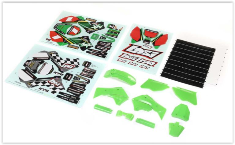 Carenatura verde Promoto-MX con decals - HORLOS260002