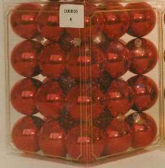 CUBO SFERE 60mm ROSSO     36pz PLASTICA - YSCU6036R