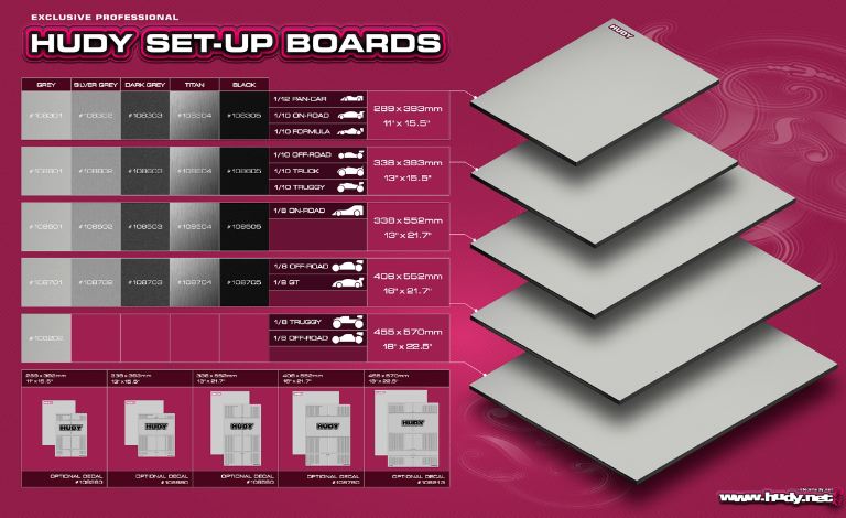 Piano di riscontro grigio scuro per 1/10 touring - HUD108303 - immagine 4