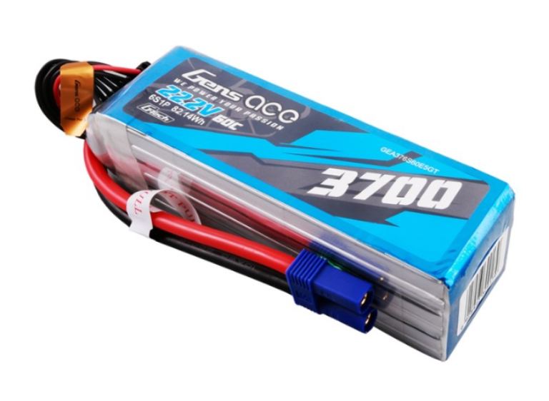 LiPo 6s 22,2v 3700mAh EC5 60/120C G-Tech Gens Ace - GEN376S60E5GT - immagine 3