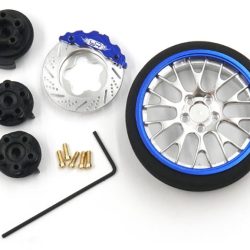 Volantino Blu tipo A in alluminio per radio Futaba KO Sanwa FLySky NB4 - GPEDYA-0625DB