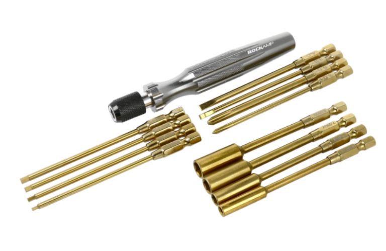 Set 12 chiavi con un impugnatura (brugule, a tubo, a croce ed a taglio) - RBT-RA50326