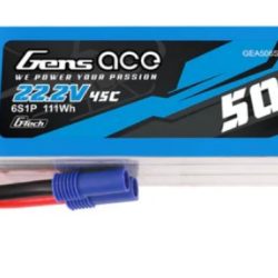 LiPo G-Tech 6s 22,2v 5000mAh 45C connettore EC5 Gens Ace 111Wh - GEN506S45E5GT