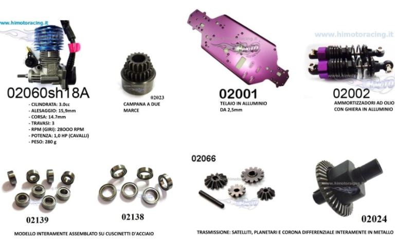 auto touring a scoppio 1/10 cambio a 2 marce motore a strappo 3cc - REVHI9102 - immagine 8