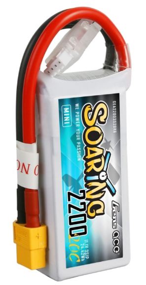 LiPo Soaring Mini 11,1v 2200mAh 20C 3S1P Gens Ace XT60 146gr - GEN22003S20X6 - immagine 4
