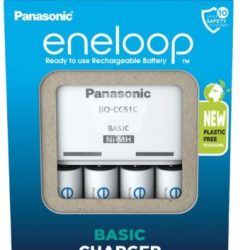 Caricabatteria con 4 stilo AA Eneloop Panasonic - SAN148215