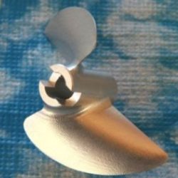 ELICA IN ALLUMINIO CNC  38x1,4 BIPALA DRIVE DOG FORO 4,76mm - TFL3814250