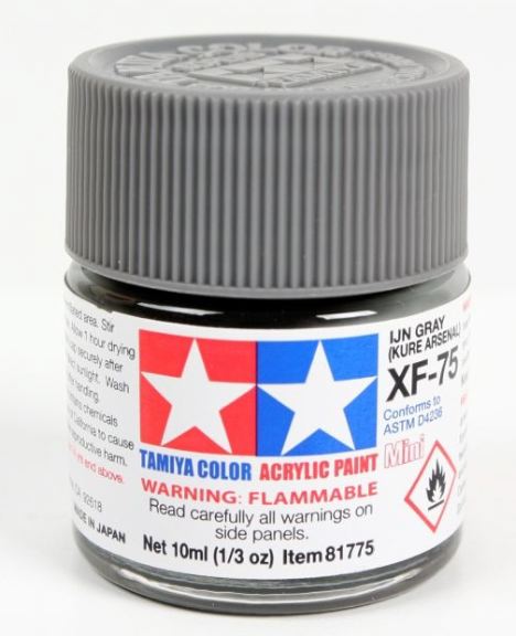 Colore acrilico XF-75 Ijn Gray Kure 6pz da 10ml opaco - TAM81775