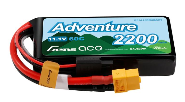 LiPo Adventure 3s 11,1v 2200mAh XT60 60C 158gr 90x43x19mm – GEN223S60X6SGT