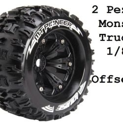 GOMME MT-PIONEER 3.8   2pz 1/8 CERCHI NERI PER MONSTER TRUCK - SULR-T3218B