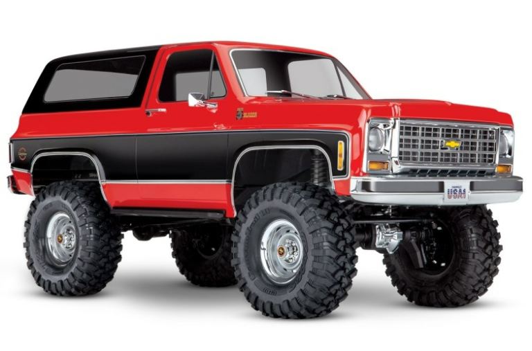 Chevrolet Blazer K5 rosso e nero TRX4 1/10 con cambio a 2 marce - TXX82276-4RED